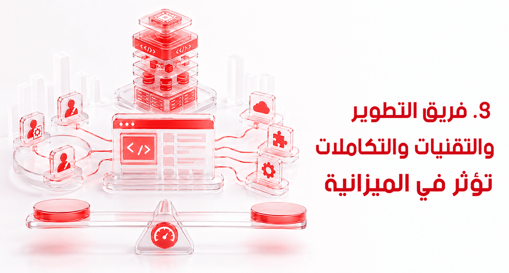 فريق التطوير والتقنيات والتكاملات تؤثر في الميزانية