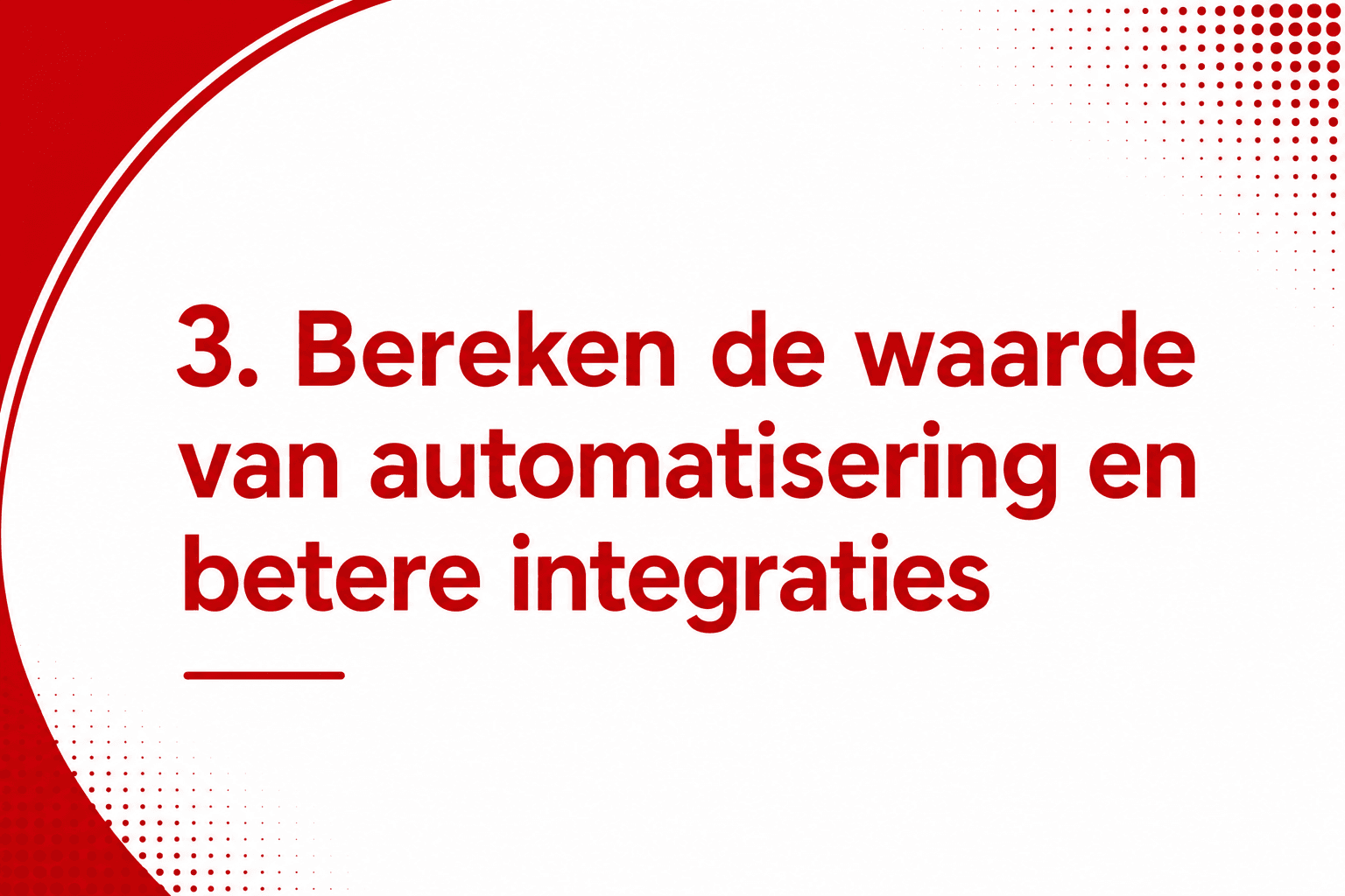 Bereken de waarde van automatisering en betere integraties