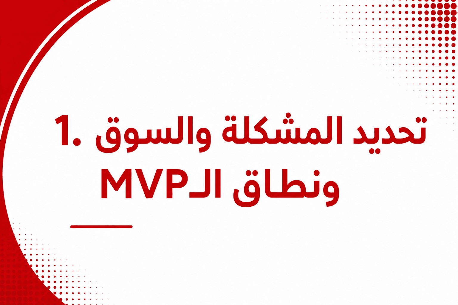 تحديد المشكلة والسوق ونطاق الـMVP