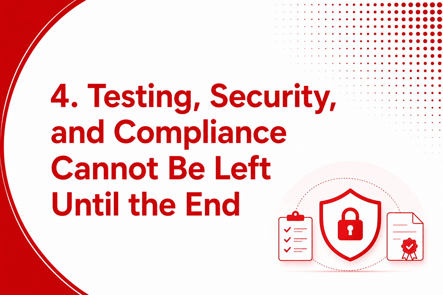 Testing, Security, and Compliance Cannot Be Left Until the End